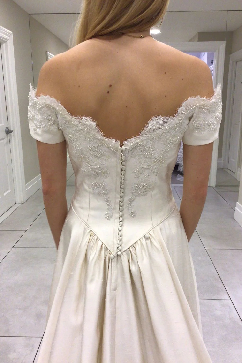 A-line Gown with Veil and Headpiece - Image 6