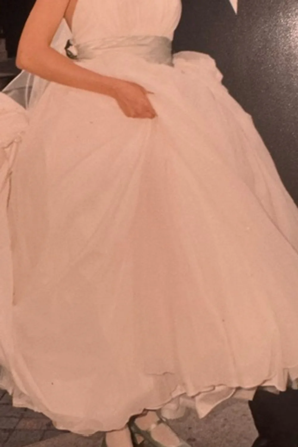 Romantic Blush Tulle W/ Veil and Hair Comb Roses - Image 3