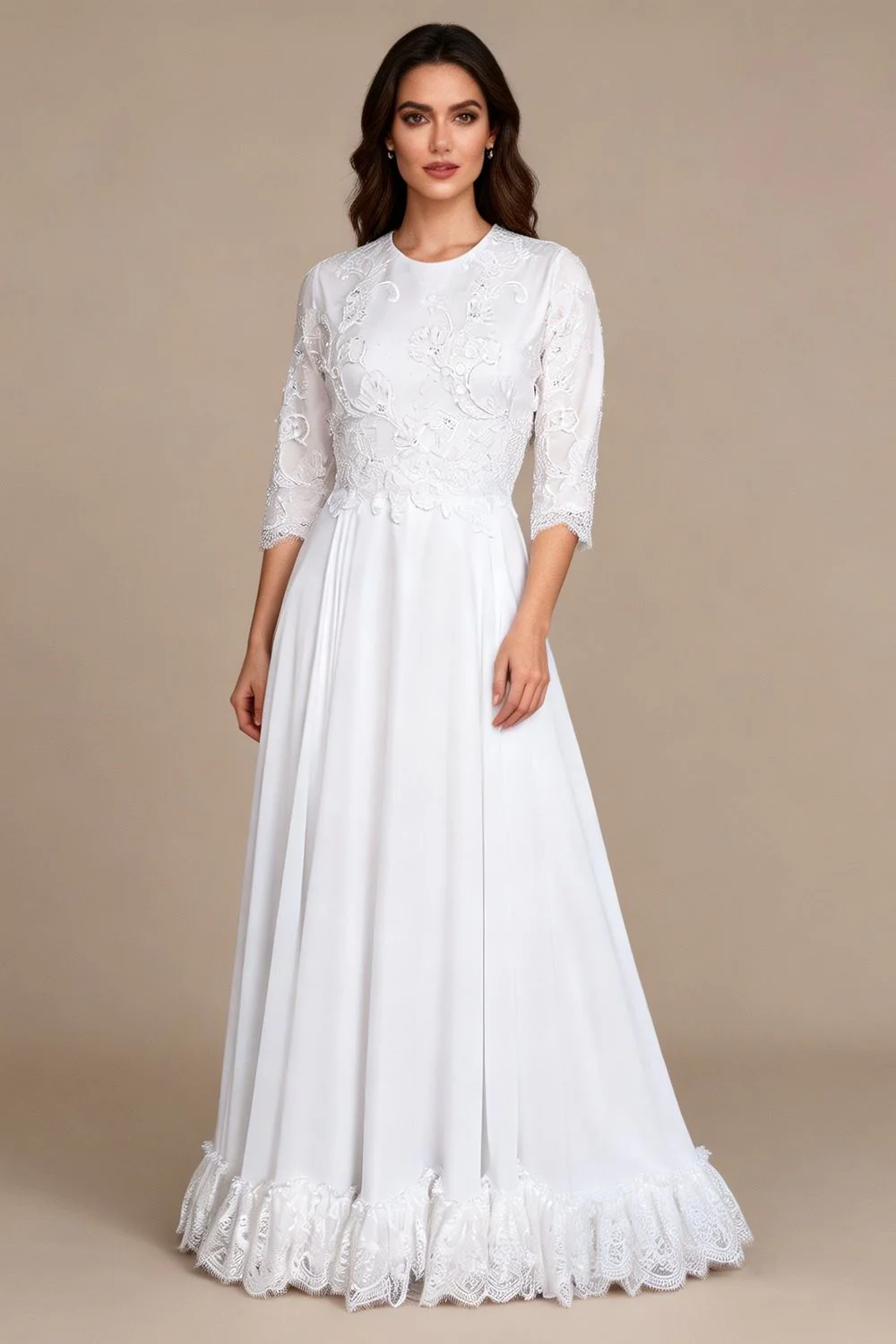 Romantic Classic A-Line Bridal Gown