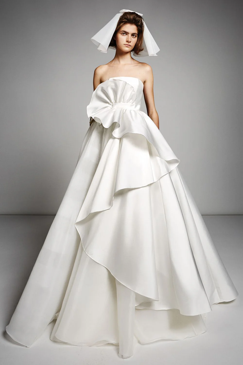 SCULPTURAL VOLANT SWIRL GOWN