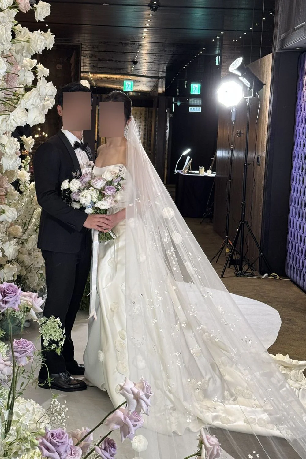 SE042 Custom Dress with Matching Veil - Image 4