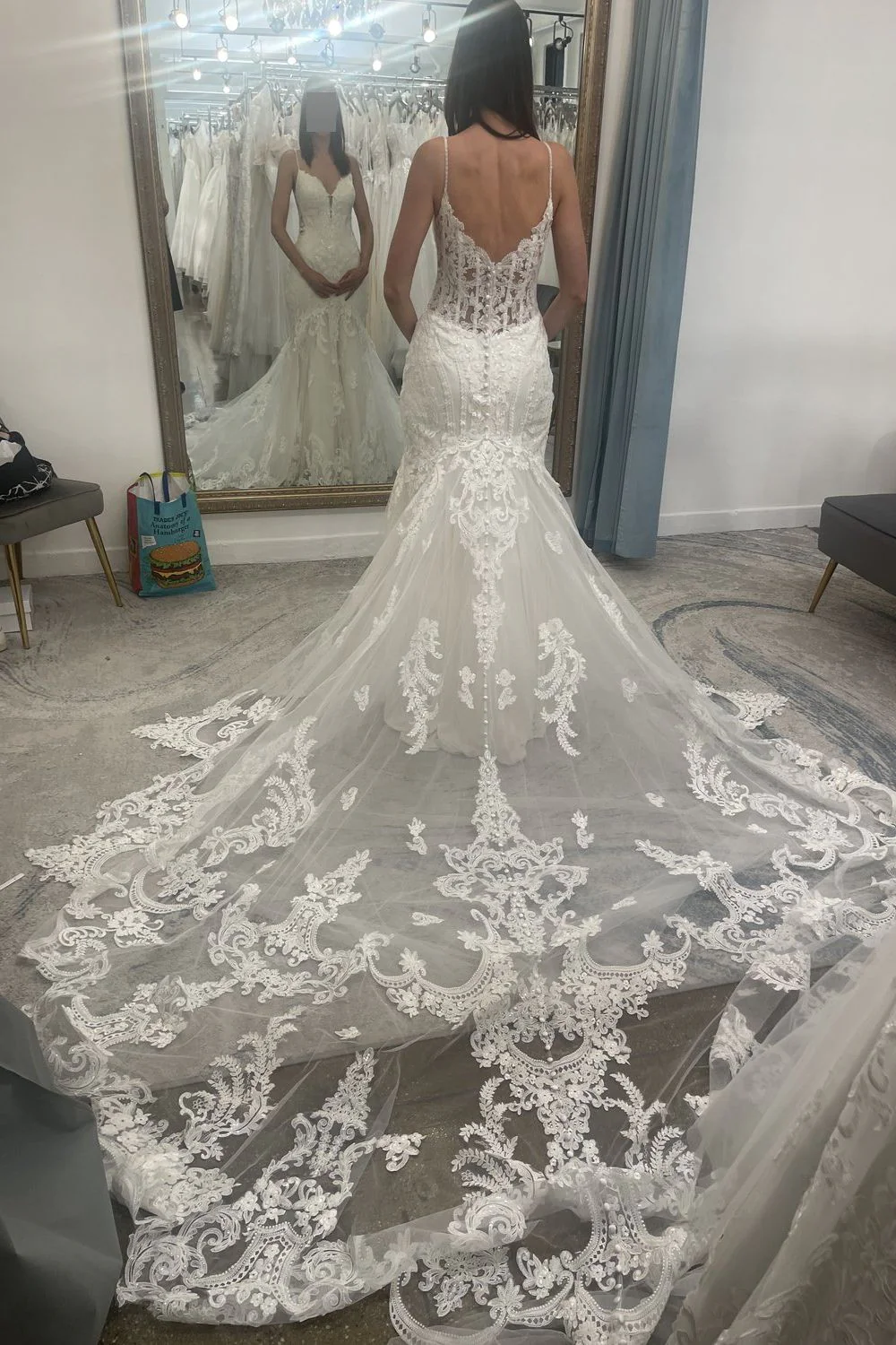 Stunning Lace Gown MJ704 - Image 2