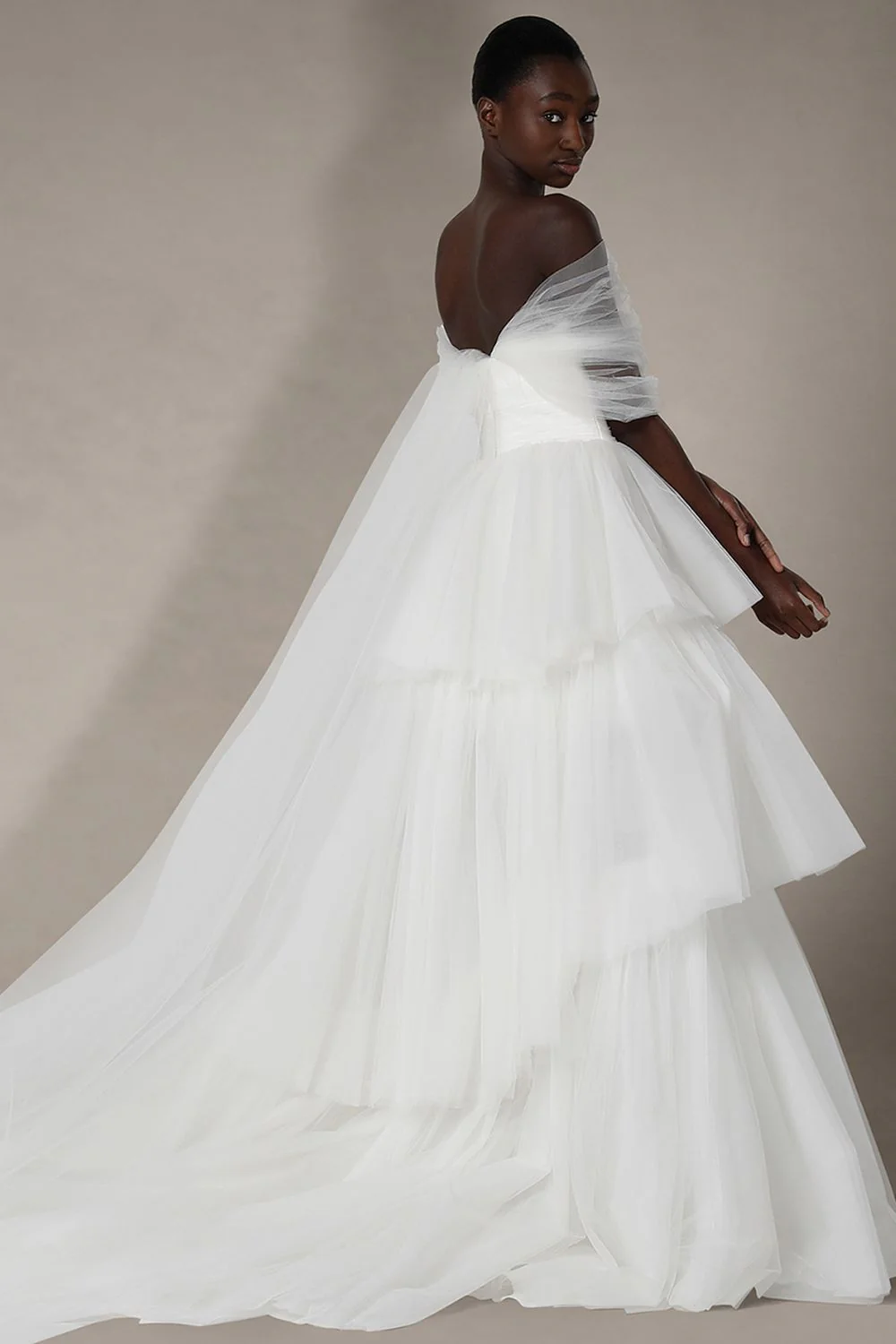 TIERED TULLE BALL GOWN - Image 2