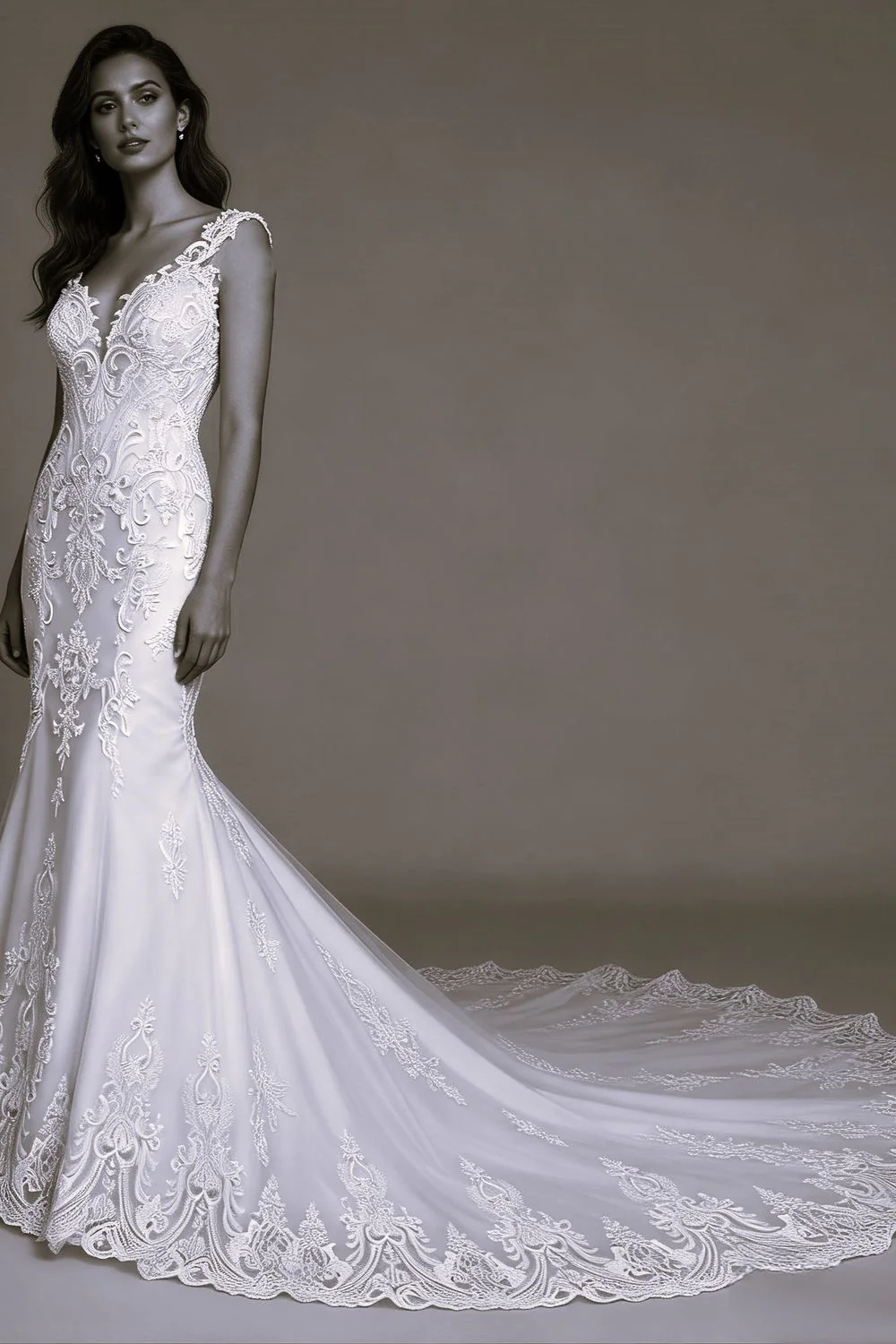 Timeless Ivory lace Elegance Size 4 - Image 2