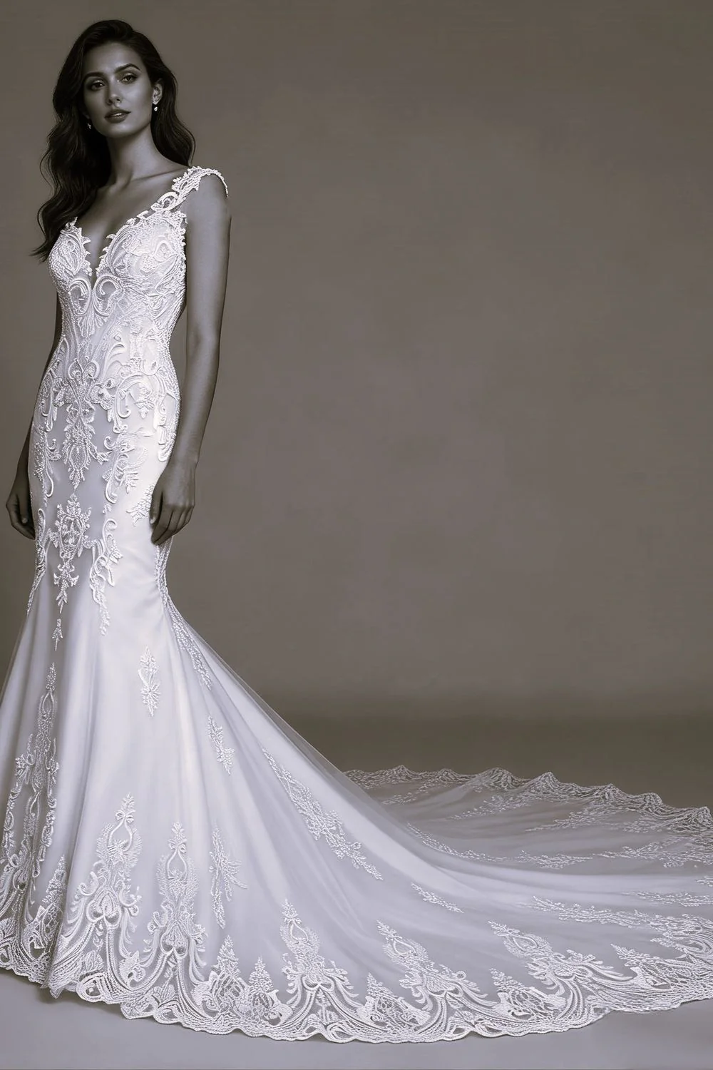 Timeless Ivory lace Elegance Size 6 - Image 2