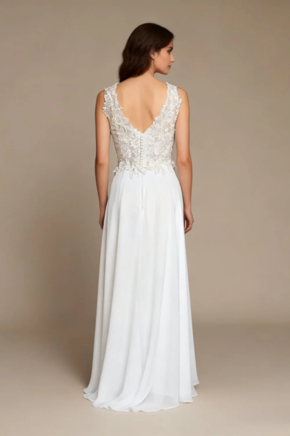Two-Tone side slit Bridal Gown - Image 2