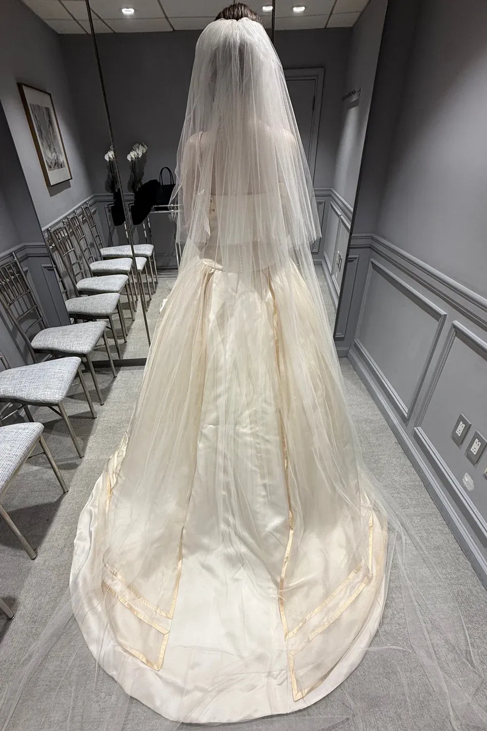 Vera Wang Dress with Veil - Image 8