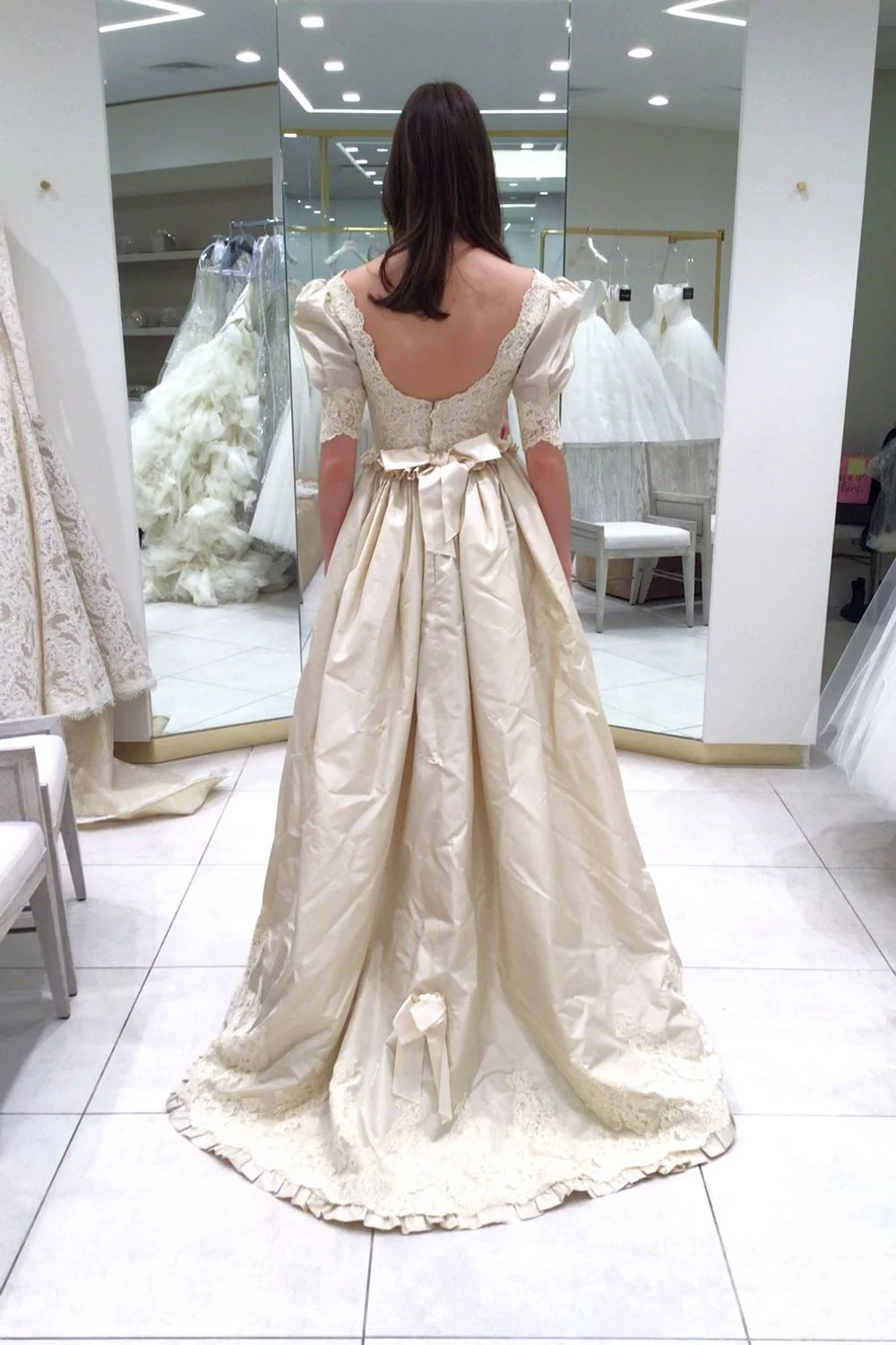 Vintage Ballgown Dress with Veil - Image 4