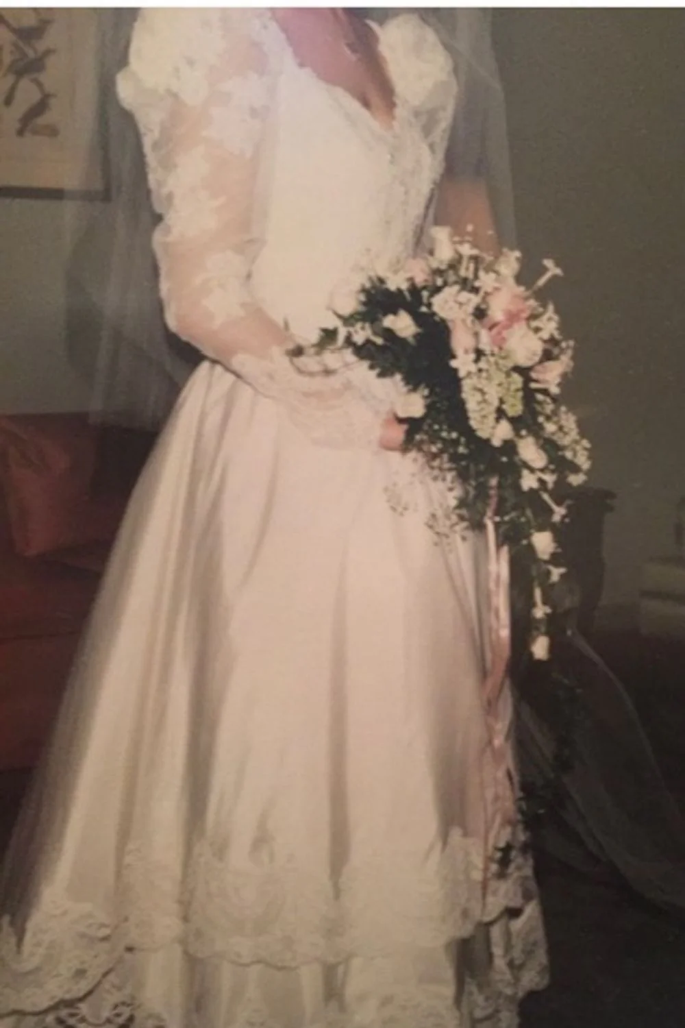 Vintage Custom Dress with Veil - Image 12