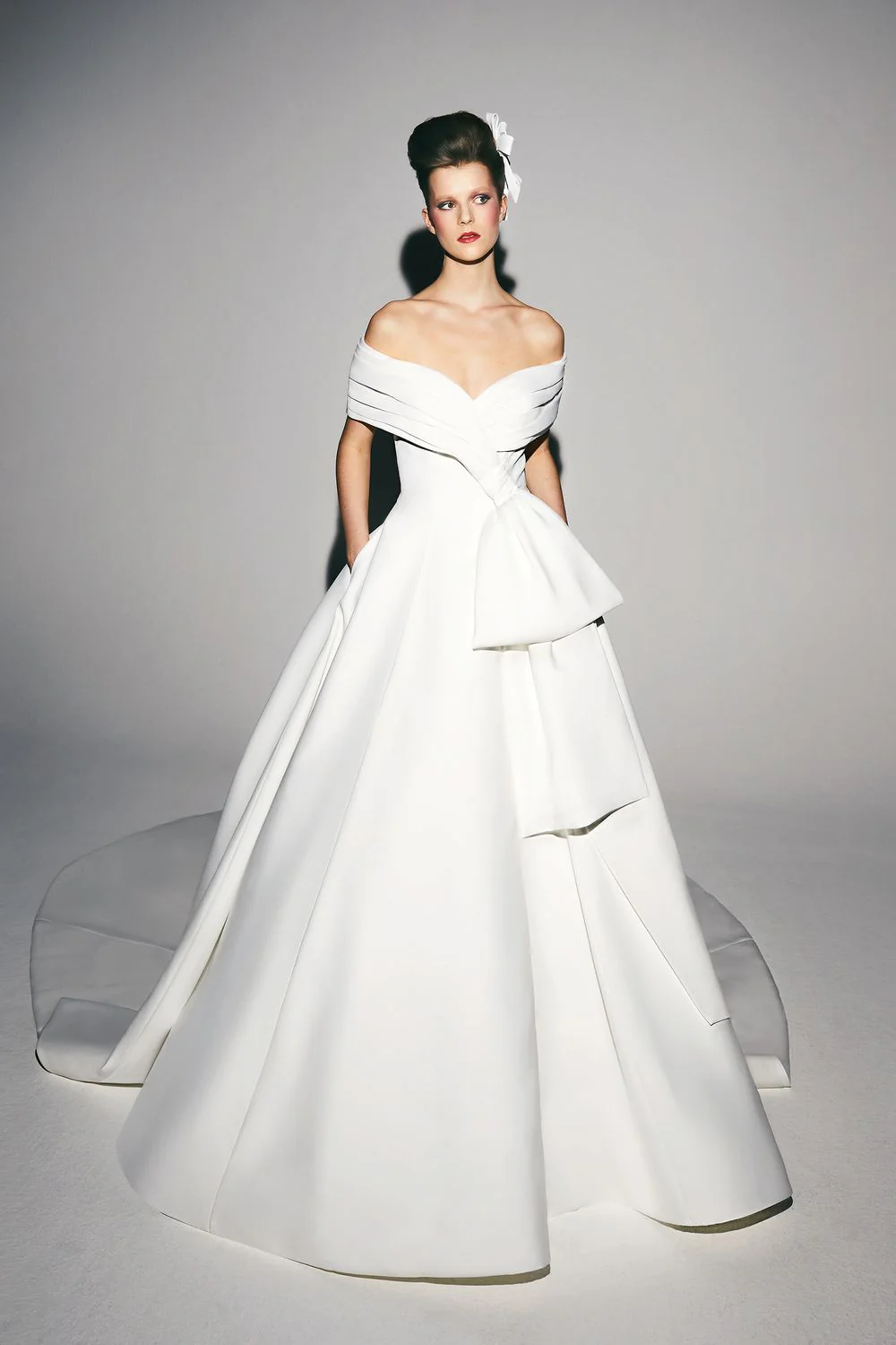 WATTEU BOATNECK GOWN