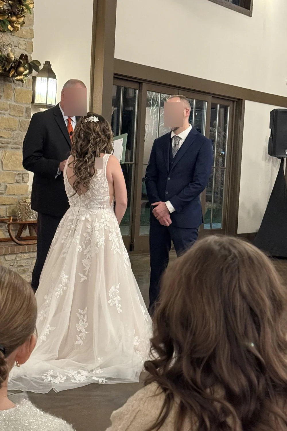 Wedding Dress - Ballgown; size 14 - Image 5