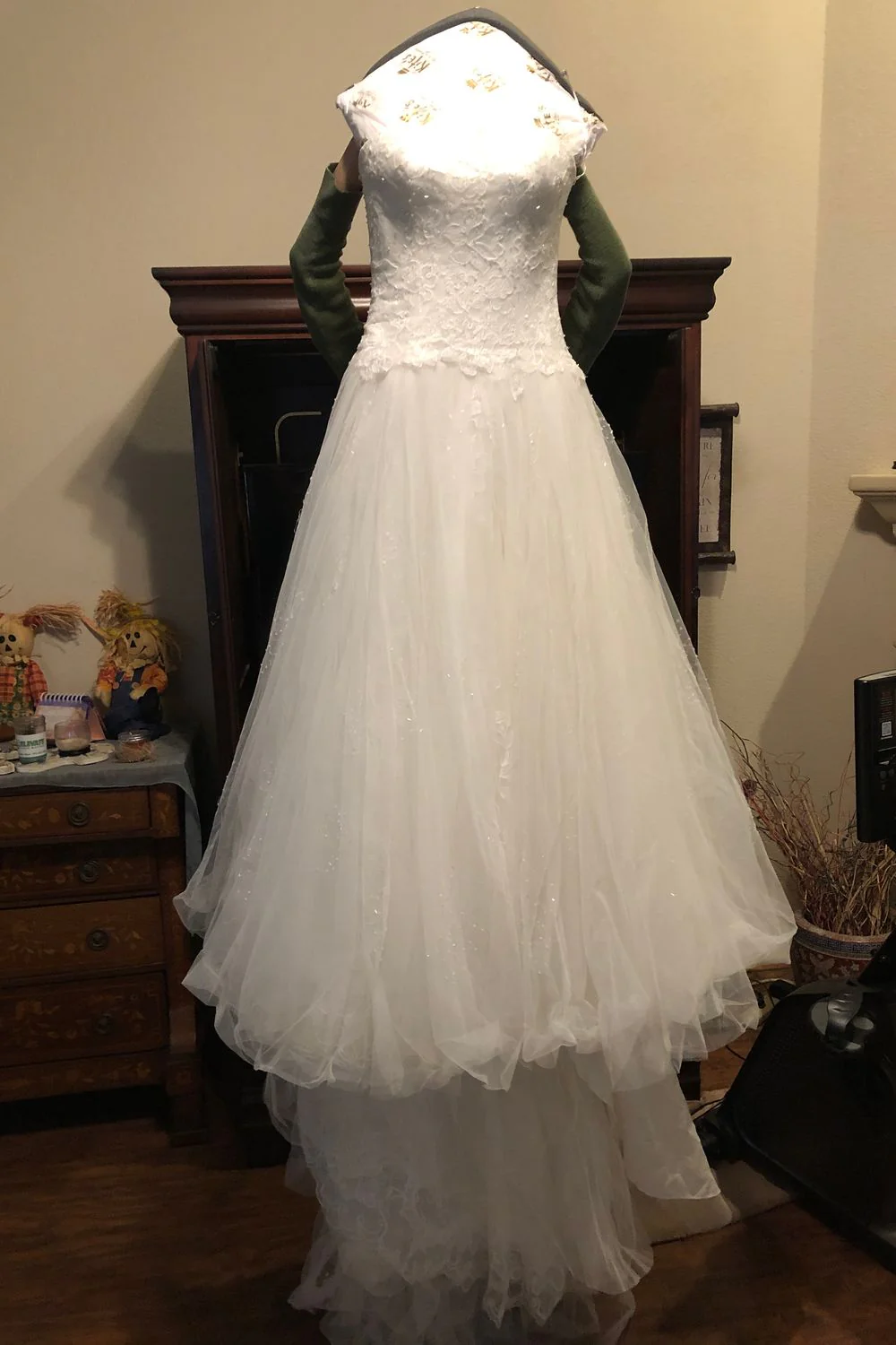 Wtoo Brides strapless long white gown with train