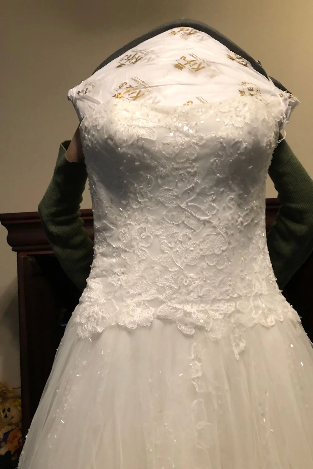 Wtoo Brides strapless long white gown with train - Image 2